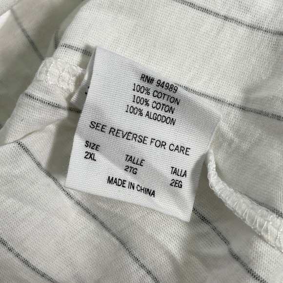 5th & Ocean New Era Black & White Baby Pinstripe Ringer Jersey Women's 2XL - Picture 9 of 10